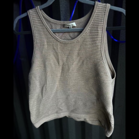 Knit Racer Cropped Tank - Picture 1 of 1